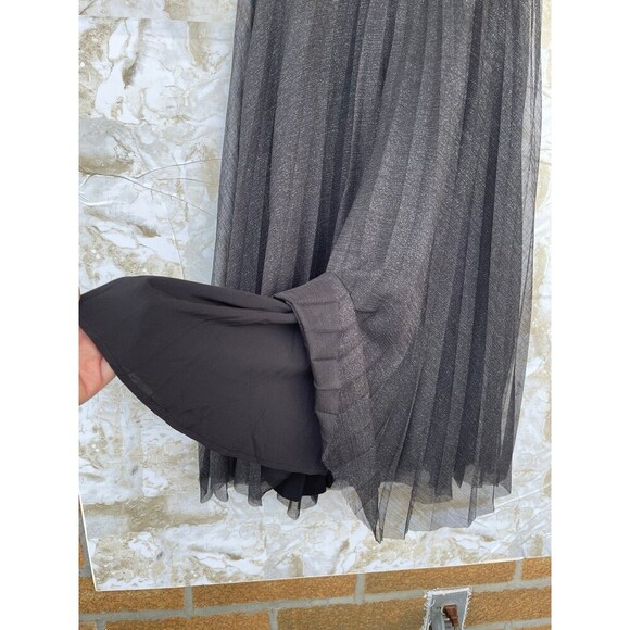 Anine Bing Pleated Tulle Skirt size XS black metallic - Picture 4 of 10